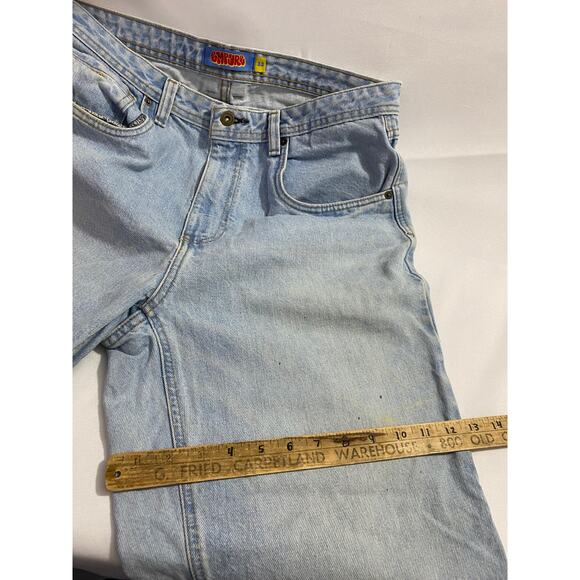 Empyre Skate Jeans 33 Relax Loose Fit Light Wash Denim Baggy 90s Streetwear - Picture 6 of 13